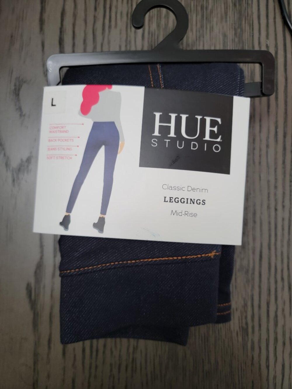 Hue Studio Classic Denim Leggings Mid-Rise